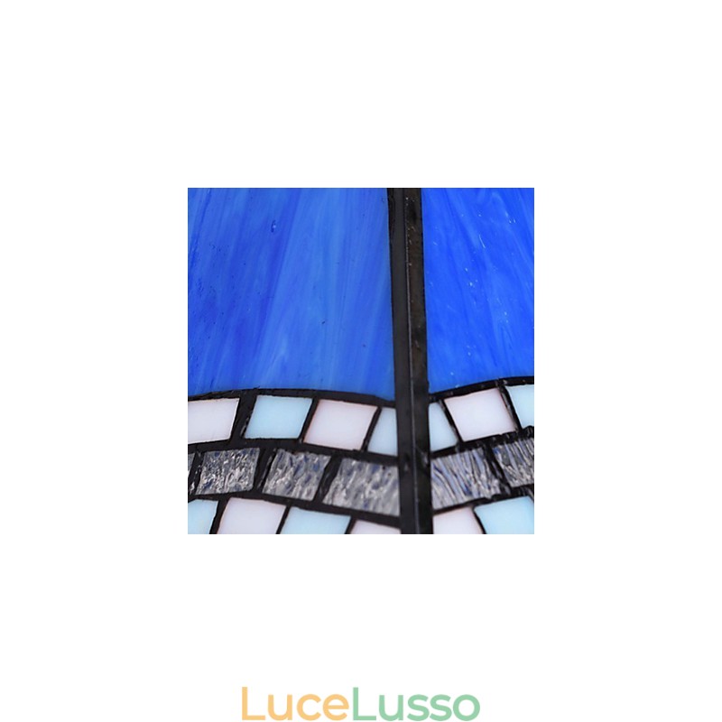 Lampada da parete in ferro battuto creativo rurale europeo mediterraneo con luci in vetro