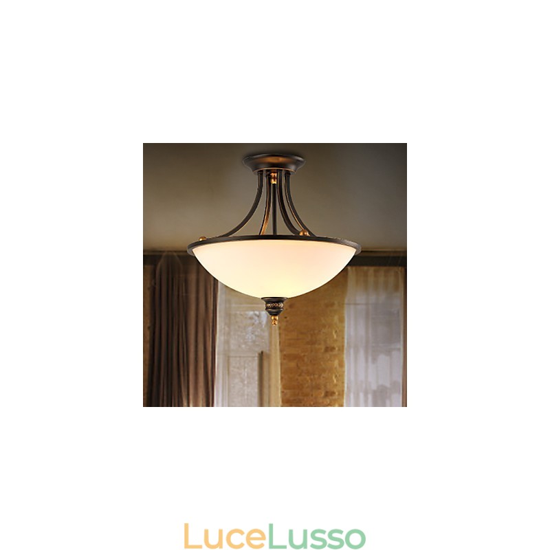Semplici lampade da soffitto pastorali in bronzo Phnom Penh American Country European Ceiling Lamps Lampada