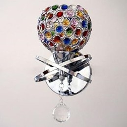 Lampada da parete in cristallo a testa singola