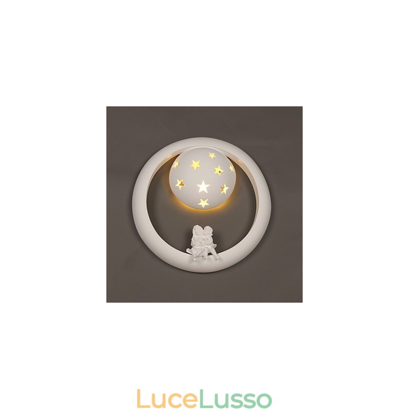 Dolce pastorale gesso divertente bambini camera portico lampada da parete luci