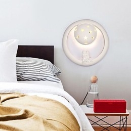 Dolce pastorale gesso divertente bambini camera portico lampada da parete luci