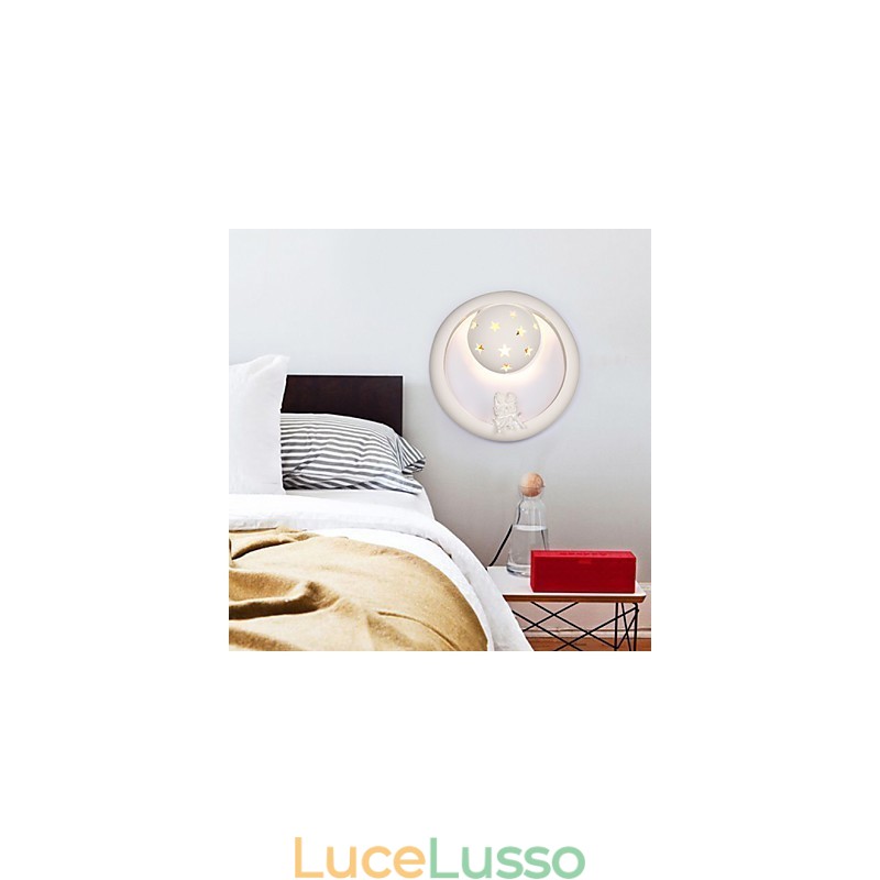 Dolce pastorale gesso divertente bambini camera portico lampada da parete luci