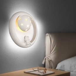 Dolce pastorale gesso divertente bambini camera portico lampada da parete luci