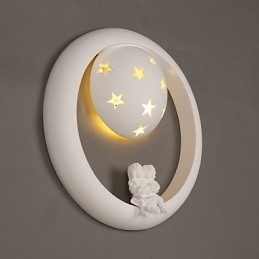 Dolce pastorale gesso divertente bambini camera portico lampada da parete luci