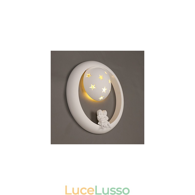 Dolce pastorale gesso divertente bambini camera portico lampada da parete luci