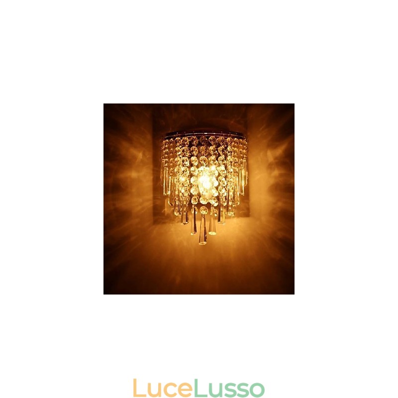 Moderne lampade da parete in cristallo di moda Illuminazione per letto Lampada da parete in cristallo