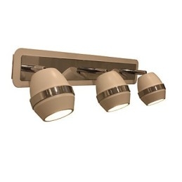 Moderne luci da parete cromate sferiche Luci da bagno con 3 luci