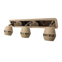 Moderne luci da parete cromate sferiche Luci da bagno con 3 luci
