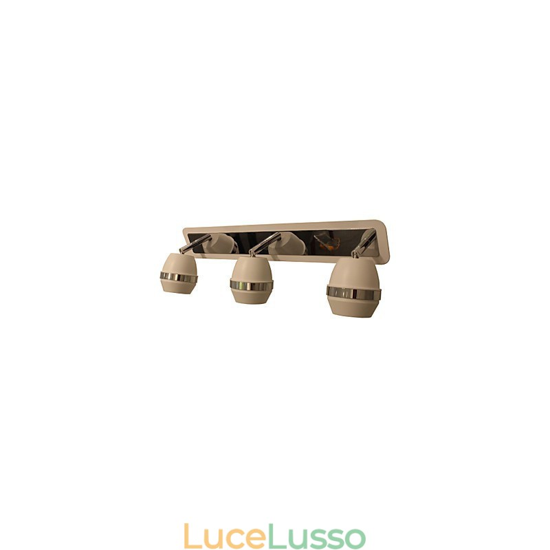 Moderne luci da parete cromate sferiche Luci da bagno con 3 luci