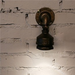 Lampada da parete in ferro battuto Loft Water Pipe Applique da parete industriale vintage per illuminazione interna della casa