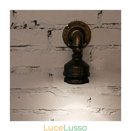 Lampada da parete in ferro battuto Loft Water Pipe Applique da parete industriale vintage per illuminazione interna della casa Lampada da parete in ferro battuto Loft Water Pipe Applique da parete industriale vintage per illuminazione interna della casa