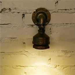Lampada da parete in ferro battuto Loft Water Pipe Applique da parete industriale vintage per illuminazione interna della casa