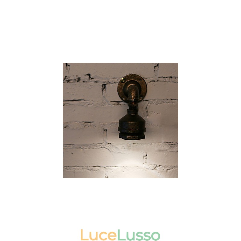 Lampada da parete in ferro battuto Loft Water Pipe Applique da parete industriale vintage per illuminazione interna della casa