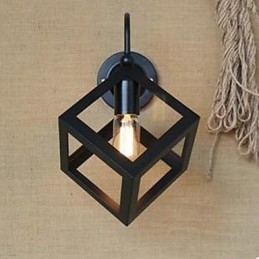 Bar Negozio di abbigliamento Ristorante Scala Xuan Industriale Quadrato Finestra Decora Lampada da parete