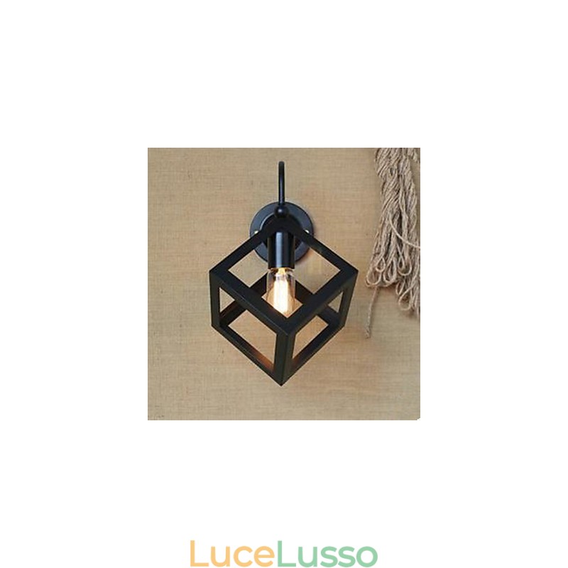 Bar Negozio di abbigliamento Ristorante Scala Xuan Industriale Quadrato Finestra Decora Lampada da parete