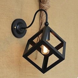 Bar Negozio di abbigliamento Ristorante Scala Xuan Industriale Quadrato Finestra Decora Lampada da parete