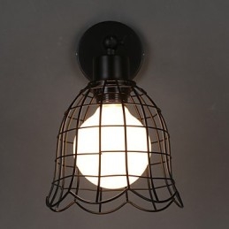 Lampada da parete industriale a testa singola Lampada da parete in ferro battuto di tipo europeo
