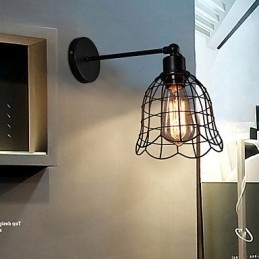 Lampada da parete industriale a testa singola Lampada da parete in ferro battuto di tipo europeo