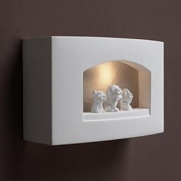 Lampada da parete in gesso per camera da letto creativa contemporanea e contratta Lampada da parete Luci