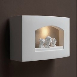 Lampada da parete in gesso per camera da letto creativa contemporanea e contratta Lampada da parete Luci