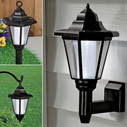 Lampada da parete per esterni con illuminazione solare per giardino, percorso, cortile, sicurezza