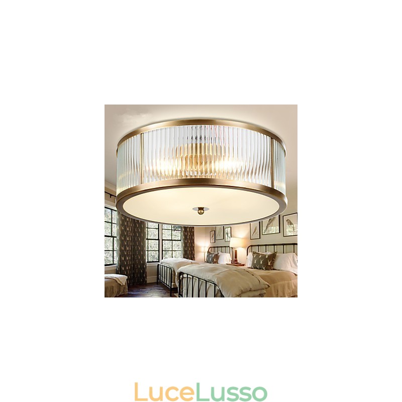 Tradizionale Classico Rustico Lodge Ottone Metallo Montaggio a filo