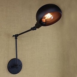 Lampada da parete in ferro battuto a braccio lungo, doppia festa, che restaura i modi antichi, personalità