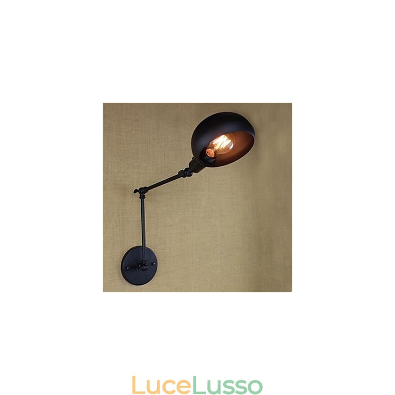 Lampada da parete in ferro battuto a braccio lungo, doppia festa, che restaura i modi antichi, personalità