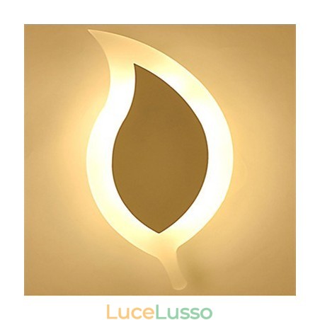 Lampada da parete moderna, creativa, semplice, in acrilico, con piccole foglie, in lega Lampada da parete moderna, creativa, semplice, in acrilico, con piccole foglie, in lega