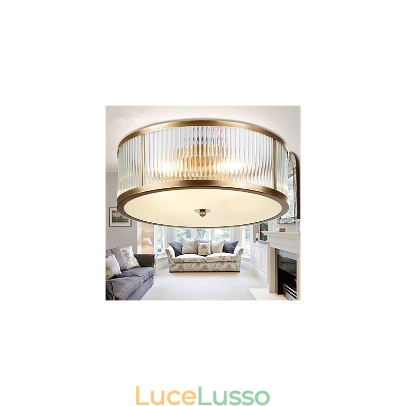 Tradizionale Classico Rustico Lodge Ottone Metallo Montaggio a filo
