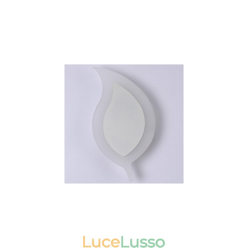 Lampada da parete moderna, creativa, semplice, in acrilico, con piccole foglie, in lega