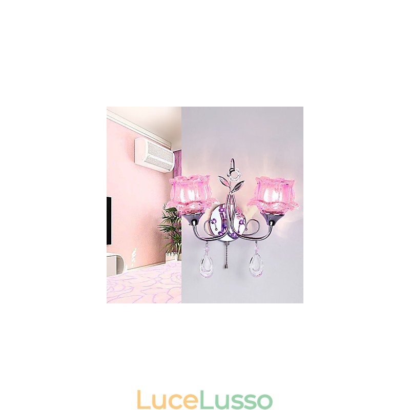 Lampada da parete in cristallo creativa contemporanea e contrattuale