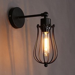 Lampada da parete decorativa in ferro battuto retrò a forma di pompelmo, personalità creativa