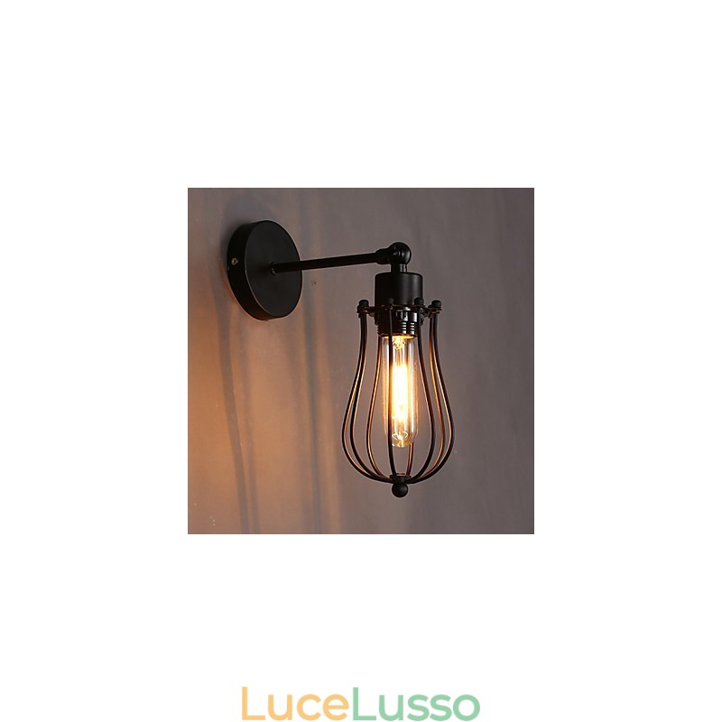 Lampada da parete decorativa in ferro battuto retrò a forma di pompelmo, personalità creativa