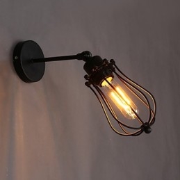 Lampada da parete decorativa in ferro battuto retrò a forma di pompelmo, personalità creativa