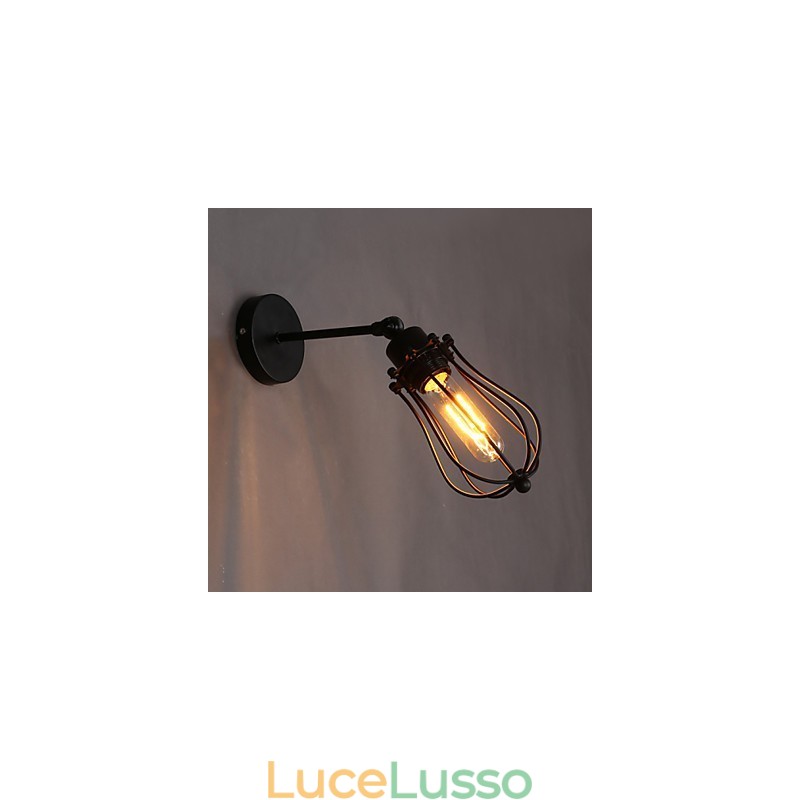 Lampada da parete decorativa in ferro battuto retrò a forma di pompelmo, personalità creativa