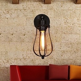 Lampada da parete decorativa in ferro battuto retrò a forma di pompelmo, personalità creativa