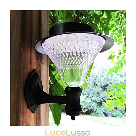 Lampada da parete per esterni con energia solare, per giardino, cortile, porta, percorso, villa, bianca Lampada da parete per esterni con energia solare, per giardino, cortile, porta, percorso, villa, bianca