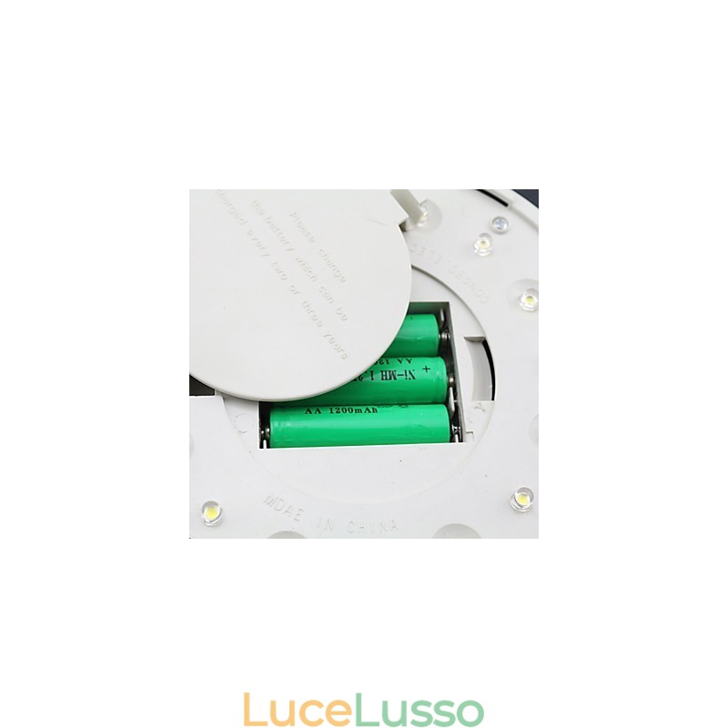 Lampada da parete per esterni con energia solare, per giardino, cortile, porta, percorso, villa, bianca