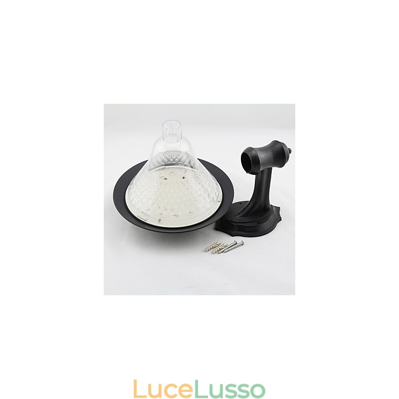 Lampada da parete per esterni con energia solare, per giardino, cortile, porta, percorso, villa, bianca