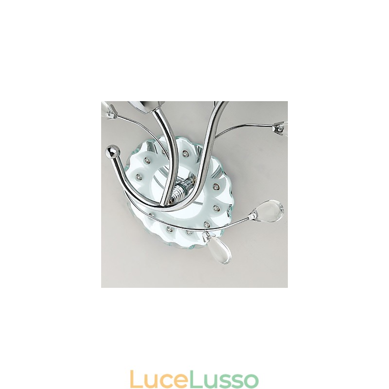 Fiori creativi Lampada da parete in cristallo contemporanea e contratta creativa