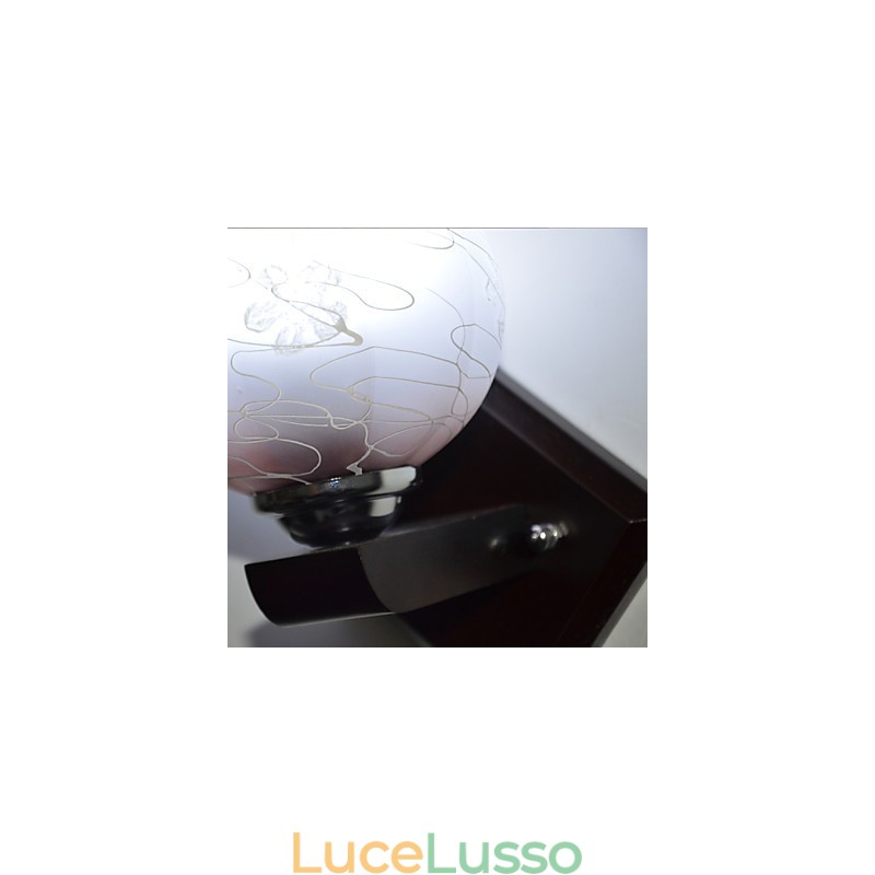 Lampada da parete creativa in legno massello per camera da letto, testata del letto, luci