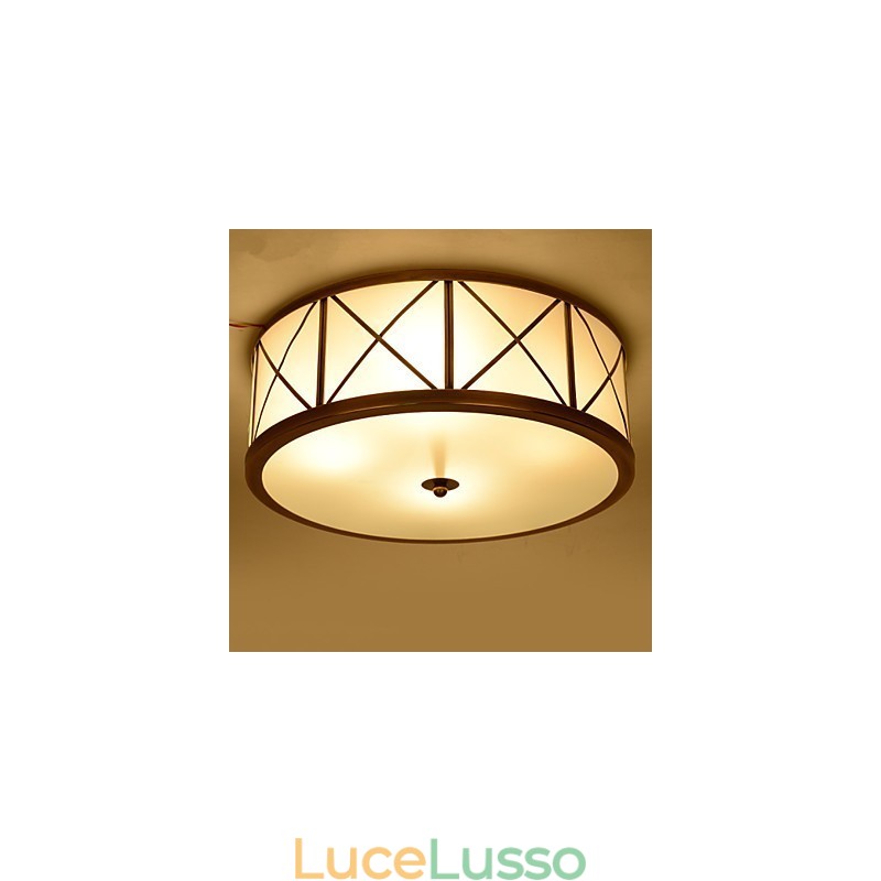 Tradizionale Classico Rustico Lodge Ottone Metallo Montaggio a filo