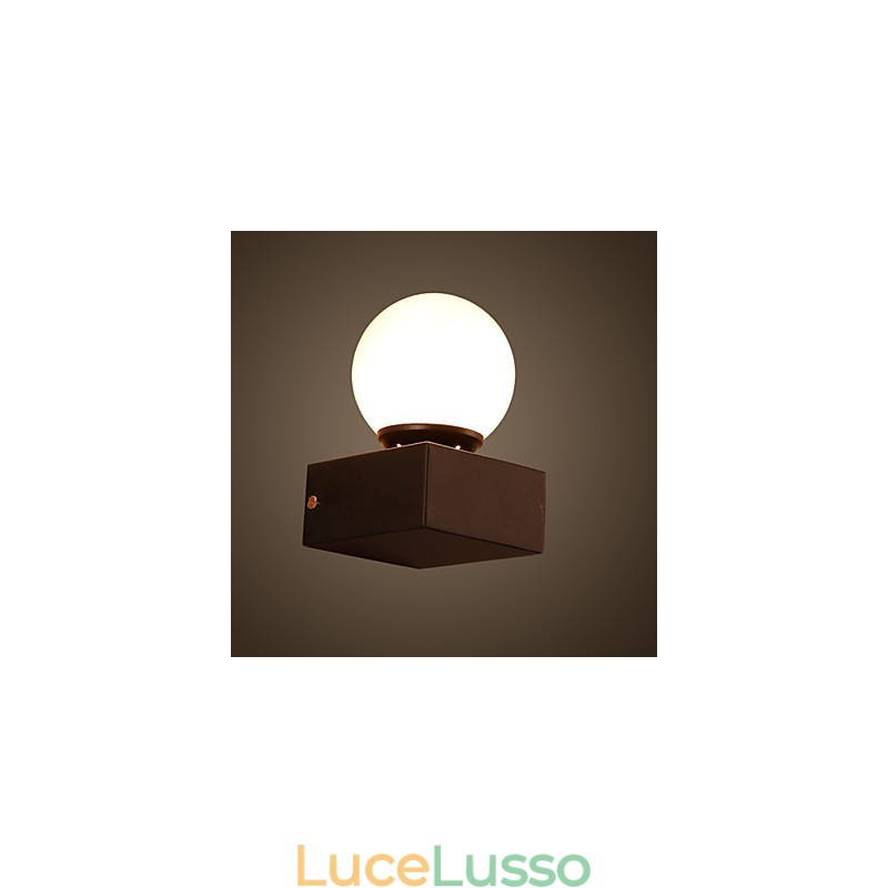 Lampada da parete creativa Ball Loft Lampada da parete in ferro battuto Restauro di luci antiche