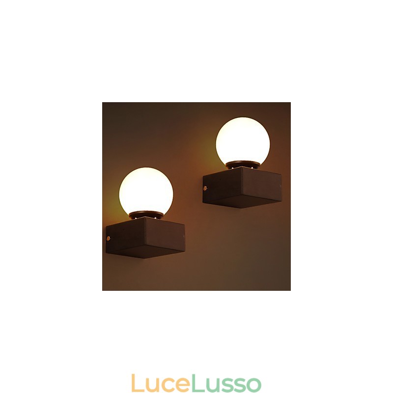 Lampada da parete creativa Ball Loft Lampada da parete in ferro battuto Restauro di luci antiche