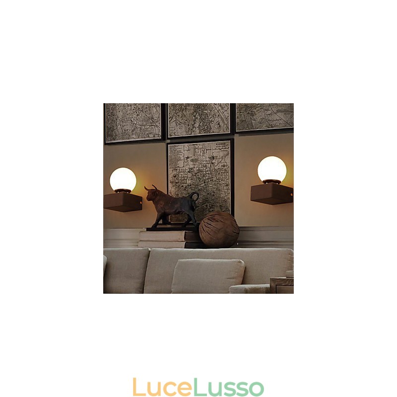 Lampada da parete creativa Ball Loft Lampada da parete in ferro battuto Restauro di luci antiche