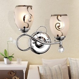 Lampada da parete in cristallo creativa contemporanea e contrattuale in stile europeo