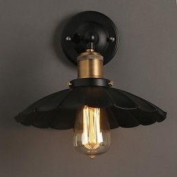 Ccreative Staircase Restaurando modi antichi Lampada da parete in ferro battuto con abito nero a testa singola