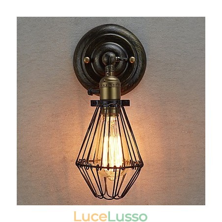 Applique da parete in stile vintage con apertura e chiusura industriale, lampada a gabbia, lampada da parete Loft Restoring Ancient Ways Applique da parete in stile vintage con apertura e chiusura industriale, lampada a gabbia, lampada da parete Loft Restoring Ancient Ways
