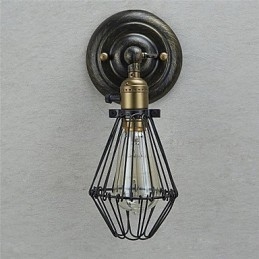 Applique da parete in stile vintage con apertura e chiusura industriale, lampada a gabbia, lampada da parete Loft Restoring Ancient Ways